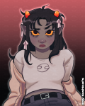  2024 alternate_hair casual fashion fullres karkat_vantas onlysushicat rule63 solo zodiac_symbol 