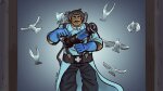  2025 animals body_hair crossover facial_hair fashion fullres jane_crocker medical_uniform solo team_fortress_2 weapon zombehqola 