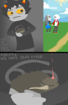  animals anonymous_artist clouds comic crying dave_strider deleted_source dogtier dress_of_eclectica holding_hands jade_harley karkat_vantas red_baseball_tee shipping spacetime zodiac_symbol 