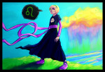   black_squiddle_dress land_of_light_and_rain nepeta_leijon panel_redraw rose_lalonde solo zillywhoooore zodiac_symbol 