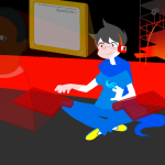 2014 breath_aspect computer cosbytop godtier heir jaggy_lines john_egbert land_of_heat_and_clockwork lunchmuffs panel_redraw pesterchum salmonxtuna sitting solo