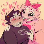  2025 blush fullres heart jaggy_lines karkat_vantas multiple_personas obscenicon self_loathing selfcest shipping solo starter_outfit sweat 