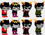  2017 alpha_kids au crown dirk_strider dream_ghost fashion fullres jaggy_lines jake_english jane_crocker roxy_lalonde saeronovace sprite_mode trollified 