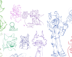 2023 cuttlefish doc_scratch equius_zahhak eridan_ampora feferi_peixes fullres gamzee_makara headshot jaggy_lines kiss monochrome sitting sketch sparbots starter_outfit sweat szkraft220 terezi_pyrope text the_finger vriska_serket
