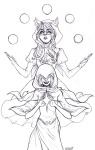  christine dogtier godtier grayscale jade_harley lineart rose_lalonde seer witch 