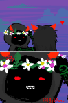  ancestors comic first_ship flower_crown flowers heart redrom shipping shrralrid the_disciple the_sufferer 