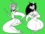  2015 dogtier fullres godtier jade_harley jaggy_lines light_aspect limited_palette needlewands omnia-volo rose_lalonde seer space_aspect witch 