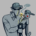  2025 bro brocal carrying facial_hair fullres grayscale highlight_color lil_cal lineart monochrome monster4lyfe profile redrom scars shipping smoking starter_outfit 