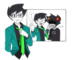  ... 2026 blackrom blush communism fullres john_egbert karkat_vantas language:japanese r_ch07 shipping starter_outfit sweat wise_guy_slime_suit word_balloon 