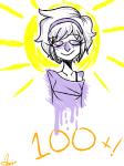  freckles limited_palette literallyananime rose_lalonde solo thank_you 