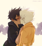 2016 aspect_hoodie back_angle blush casual dirk_strider freckles fullres hope_aspect ikimaru jake_english near_kiss no_glasses pumpkin_patch redrom shipping