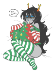  2019 bed casual fashion food fullres holidaystuck jaggy_lines lying planetofjunk solo text vriska_serket word_balloon 