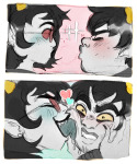  2025 adorabloodthirsty blush body_modification chubstuck comic fullres galaxicnerd heart karkat_vantas near_kiss redrom shipping sweat terezi_pyrope 