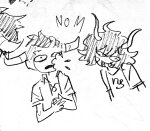 2025 cannibalism fullres gamzee_makara grayscale lineart monochrome pbj redrom shipping sketch starter_outfit tavros_nitram text tiniming66