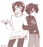  ancest arm_in_arm blimpgato dancestors dream_ghost hatemarriage kankri_vantas karkat_vantas palerom redrom shipping vantases 