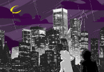 2025 animated artist_needed back_angle city clouds dad dd diamonds_droog fullres homestuck:_beyond_canon homestuck_(comic_panel) image_manipulation jaggy_lines lightning moon night no_hat rain starter_outfit