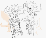  2024 art_dump dancestors dream_ghost fullres grayscale highlight_color melerbytes monochrome rufioh_nitram sketch solo starter_outfit 