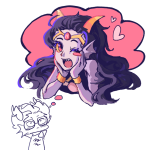  2025 blush chibi eridan_ampora eriferi feferi_peixes fullres headshot heart jaggy_lines mulself redrom shipping starter_outfit thought_balloon wonk 