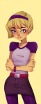  arms_crossed artist-in-training body_modification casual fashion rose_lalonde solo 