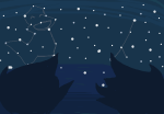 2021 annieisapeaperson back_angle communism fullres john_egbert karkat_vantas kid_symbol monochrome night redrom shipping silhouette stars