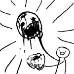   2011 blood cover_art dead decapitation fullres ginnie-sea grayscale jaggy_lines jailbreak monochrome pumpkin the_first_guy the_guard 