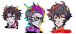 2012 blush body_modification dancestors dream_ghost eridan_ampora fullres headshot jin-nyeh kankri_vantas meenah_peixes no_glasses starter_outfit
