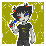 2014 fullres jaggy_lines lunaticjin no_glasses sollux_captor solo starter_outfit