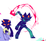  2023 art_dump blood fullres jaggy_lines karkat_vantas multiple_personas sickle silhouette solo starter_outfit szkraft220 