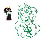 2025 blush flowers fullres headshot hiveswap lineart solo sprite_mode starter_outfit theme_coloring unnamed_virpio_troll vikary401