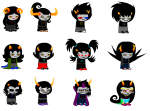  2013 alternate_hair alternians aradia_megido equius_zahhak eridan_ampora feferi_peixes fullres gamzee_makara jaggy_lines kanaya_maryam karkat_vantas n1ght1ng4l3 nepeta_leijon no_hat sollux_captor sprite_mode starter_outfit tavros_nitram terezi_pyrope transparent vriska_serket 