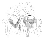  2026 animal_ears beverage blueey-jayzilla fashion fullres grayscale monochrome phone rose_lalonde roxy_lalonde sexy_science_lady_suit text 