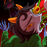 2021 action_claws back_angle blood deuce_clubs eyesquick fullres gamzee_makara low_angle nepeta_leijon no_hat oblique_angle sober_gamzee starter_outfit strife stupid.dog