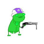 2016 animated eggs felt flash_asset fullres gun jaggy_lines poinko solo sprite_mode transparent weapon