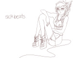  dave_strider grayscale headphones lineart rule63 shardelure solo 