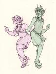  2013 20sstuck arm_in_arm dancing fashion fullres gaulllimaufry kanaya_maryam limited_palette redrom rose_lalonde rosemary shipping 