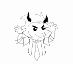 2026 animated candy_timeline fullres grayscale homestuck:_beyond_canon lineart monochrome solo starter_outfit svyetlana69420 yiffany_longstocking_lalonde_harley