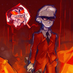  2016 dave_strider fullres land_of_heat_and_clockwork red_plush_puppet_tux sword terezi_pyrope word_balloon worthikids 