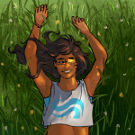  2026 aspect_symbol body_hair breath_aspect casual fashion flowers fullres high_angle john_egbert lying rule63 solo stinkbug250 undergarments wonk 