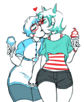  casual chubstuck deleted_source detective_duo food gummypeen holding_hands jane_crocker redrom shipping terezi_pyrope 