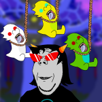  2024 alternia broken_source facial_hair fullres headshot image_manipulation jaggy_lines lemonsnout meme noose pyralspite_scalemate reaction scalemates solo stardotsmile starter_outfit terezi_pyrope the_witness this_is_stupid wojak 