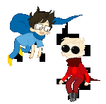  2013 animated breath_aspect chibi dave_strider fullres godtier heir john_egbert knight midair pixel sitting thesunmaid time_aspect transparent 