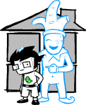  fullres harlequinsprite jaggy_lines john_egbert native_source pastiche sburb_logo scars sprite starter_outfit toreodere transparent 