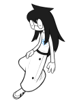  2025 catcow-draws fullres grayscale highlight_color jade_harley monochrome solo starter_outfit 