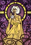  cueball fangirlinginleatherboots flowers rose_lalonde solo stained_glass 