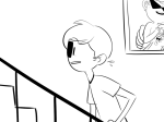  babies dave_strider grayscale ipoog lil_cal lineart stairs 