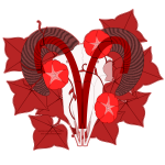  2018 barzum-and-baizli flowers fullres monochrome skulls theme_coloring transparent zodiac_symbol 