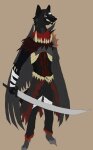 2012 bec_noir crossover fashion fullres jack_noir kid_symbol monster_hunter scars skulls solo sovereign_slayer unbreakable_katana uncommoncritter 