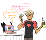  alcohol cocktail_glass computer dirk_strider mrharrisonford roxy_lalonde rule63 vodka_mutini word_balloon 