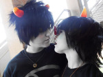  2014 adorabloodthirsty cosplay fullres gaaraobsser headshot imleadinginmyhead karkat_vantas near_kiss neckfruit real_life redrom shipping starter_outfit sufferer_necklace terezi_pyrope 