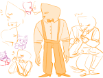 2015 agpicklefeet babies biting blush feferi_peixes felt feltdads fin fullres kiss monochrome no_hat shark_bros stabdads trace